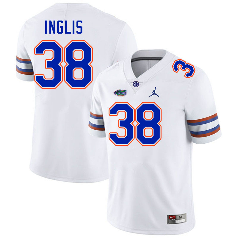 Florida Gators #38 Nicholas Inglis College Football Jerseys Stitched-White
